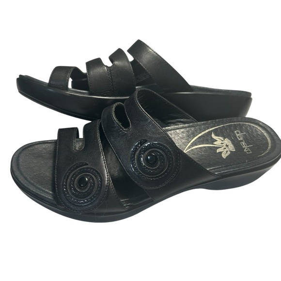 Dansco Dixie Black Leather Slip On Sandals Womens 39 - Picture 4 of 14